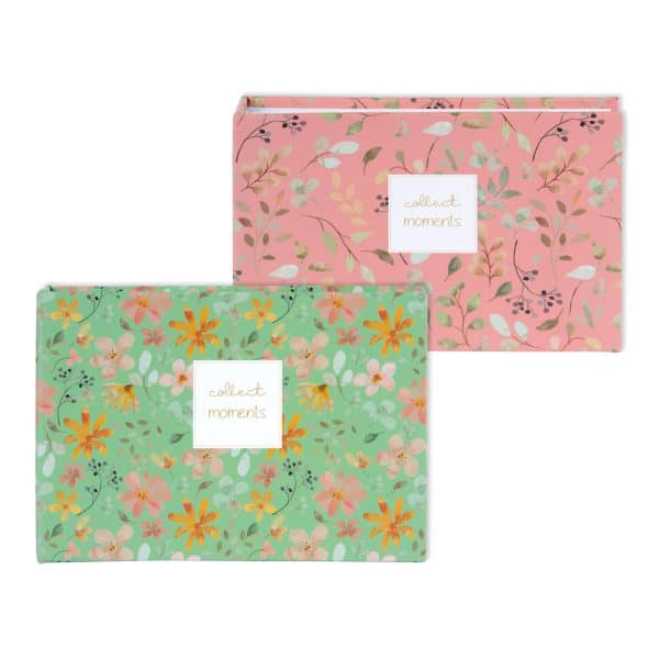 Insteekalbum Floral Whisper - 40 foto's 10x15 cm - Set aanbieding twee kleuren